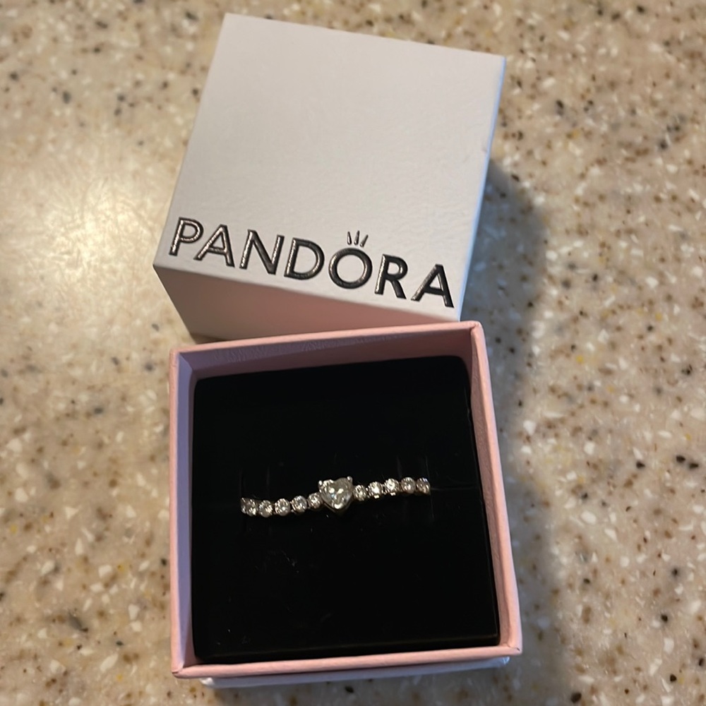 Pandora heart shaped tennis bracelet